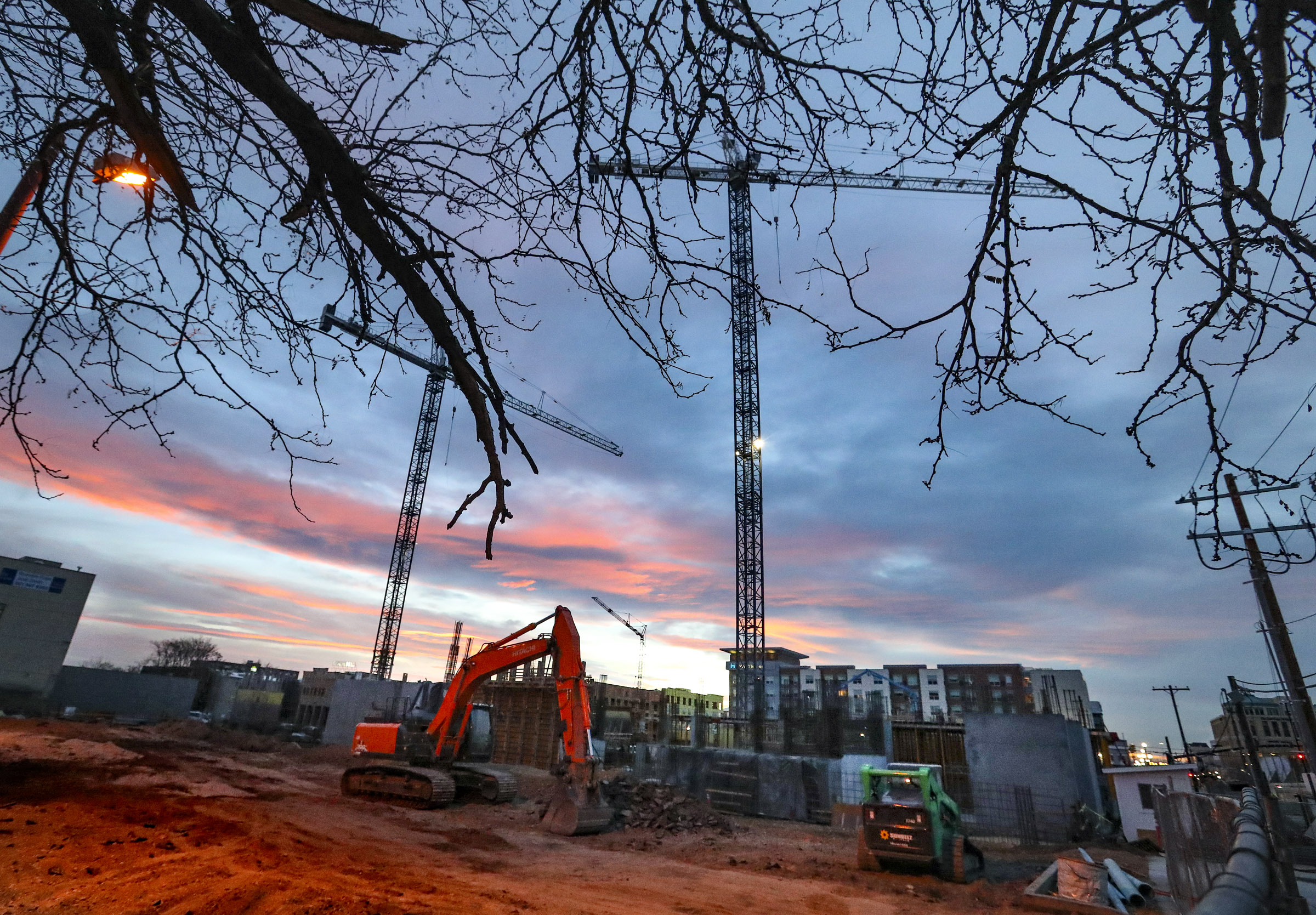 Construction continues on the West Quarter, a multiuse development that will feature resident living, retail space and a hotel on Wednesday, Nov. 18, 2020. The development is located at 100 South and 300 West.
