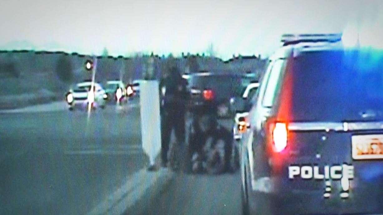 Dash camera video from the Pleasant Grove Police Department.