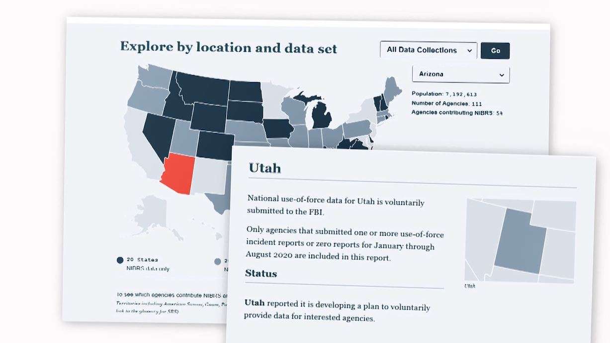 The FBI asks agencies to report their use of force data annually, but only 13 agencies in Utah actually do.