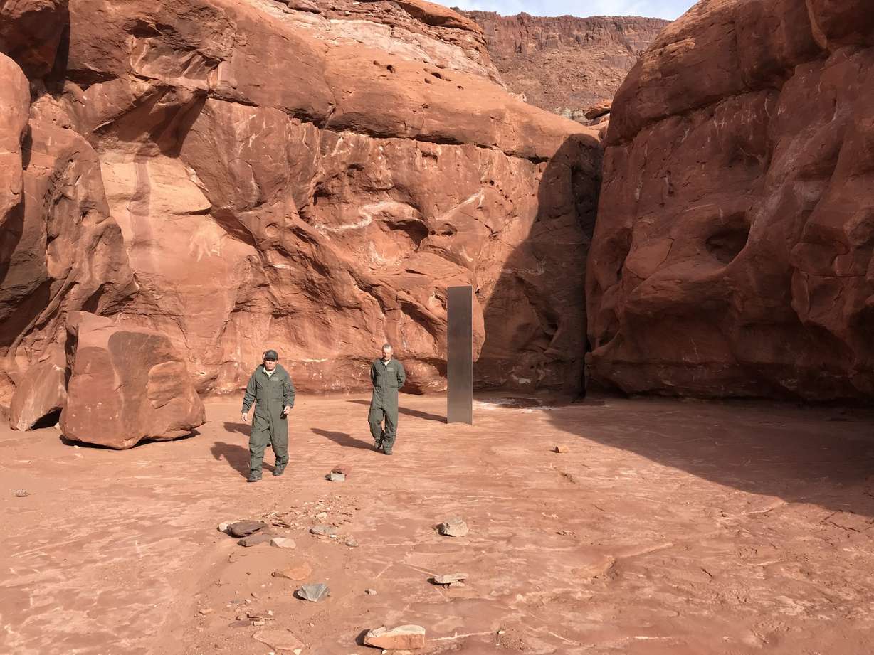 Utah officials discover a mysterious metal monolith in the southeastern part of the state.
