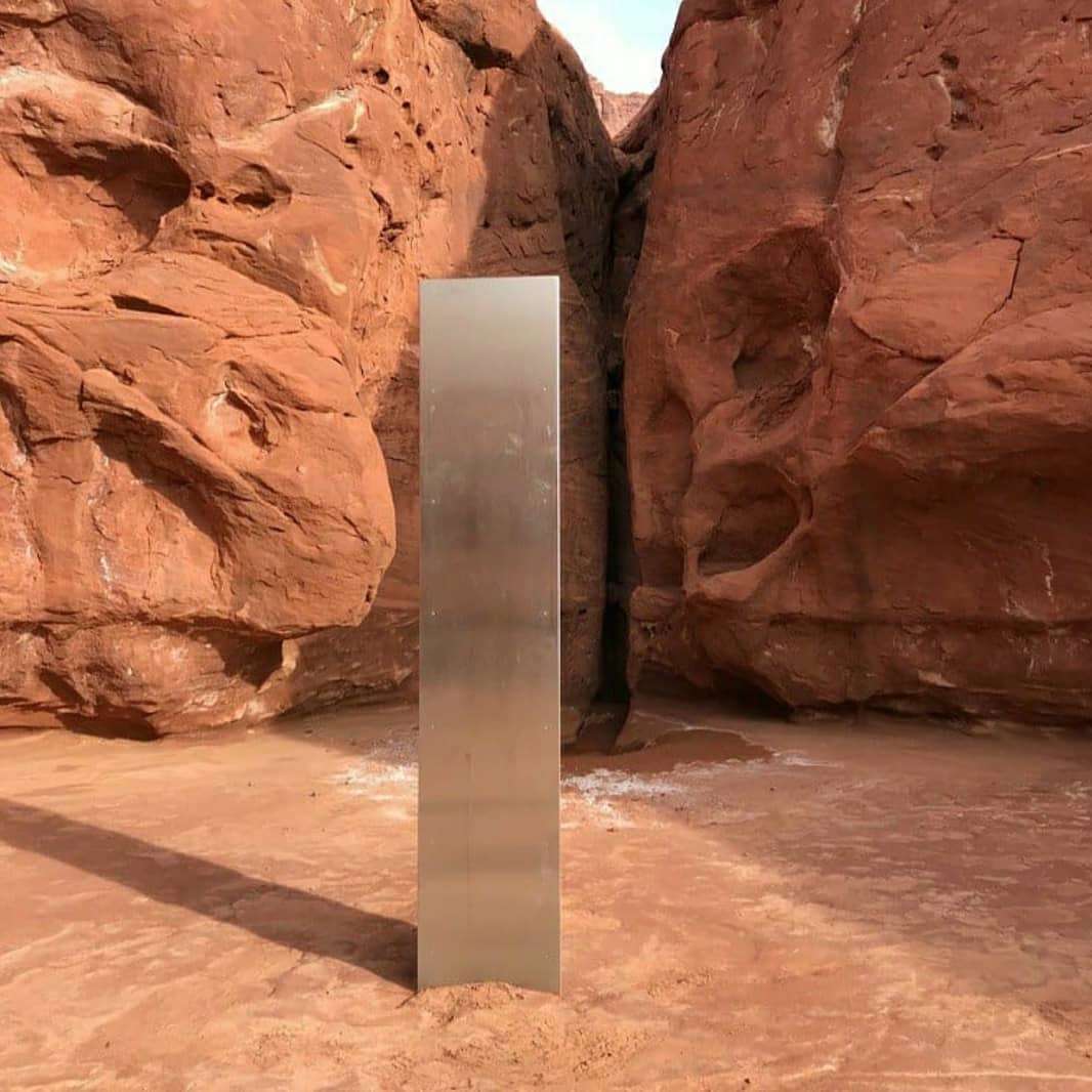 Utah officials discover a mysterious metal monolith in the southeastern part of the state.