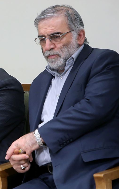 Prominent Iranian scientist Mohsen Fakhrizadeh is seen in Iran, in this undated photo. Official Khamenei Website/WANA (West Asia News Agency)/Handout via REUTERS