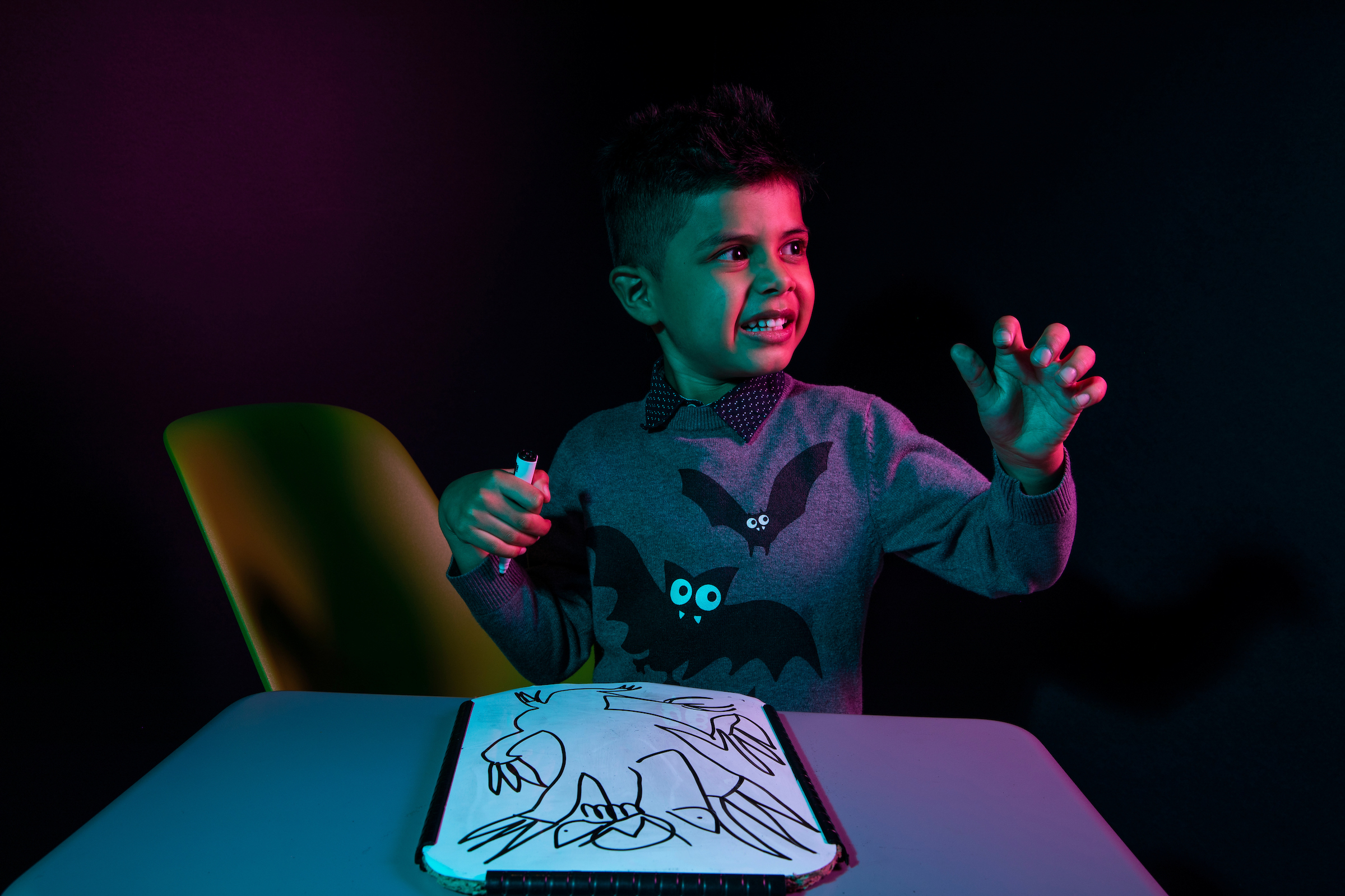 Benjamin has his photo taken at Utah Valley University in Orem on Friday Oct. 30, 2020. Benjamin is a participant in the Super Spectrum Showcase and Soiree at the Melisa Nellesen Center for Autism at UVU.