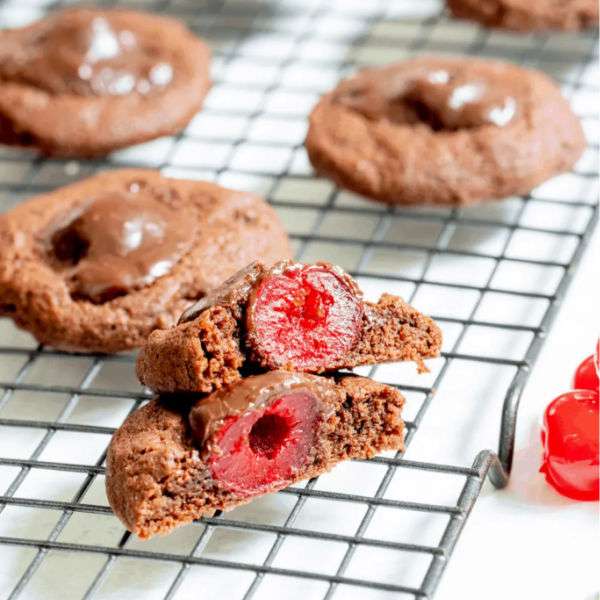 Chewy Chocolate Cherry Cookies