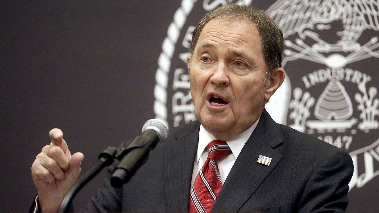 Gov. Gary Herbert speaks during a COVID-19 press briefing at the Capitol in Salt Lake City on Thursday, Dec. 3, 2020.