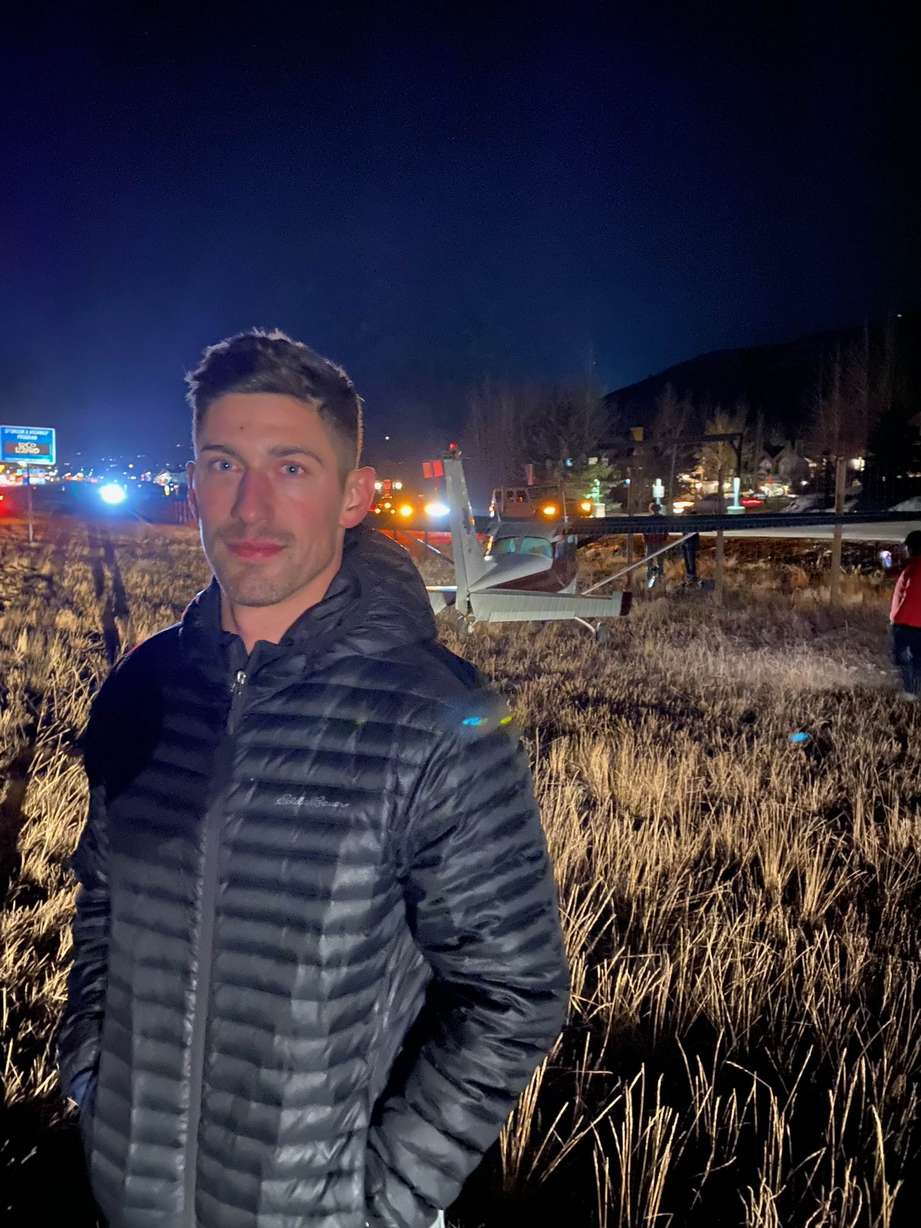 Pilot Jackson Walker, of Idaho Falls, managed to safely land a small airplane on the I-80 freeway Saturday evening after experiencing engine problems. No damage or injuries were reported.