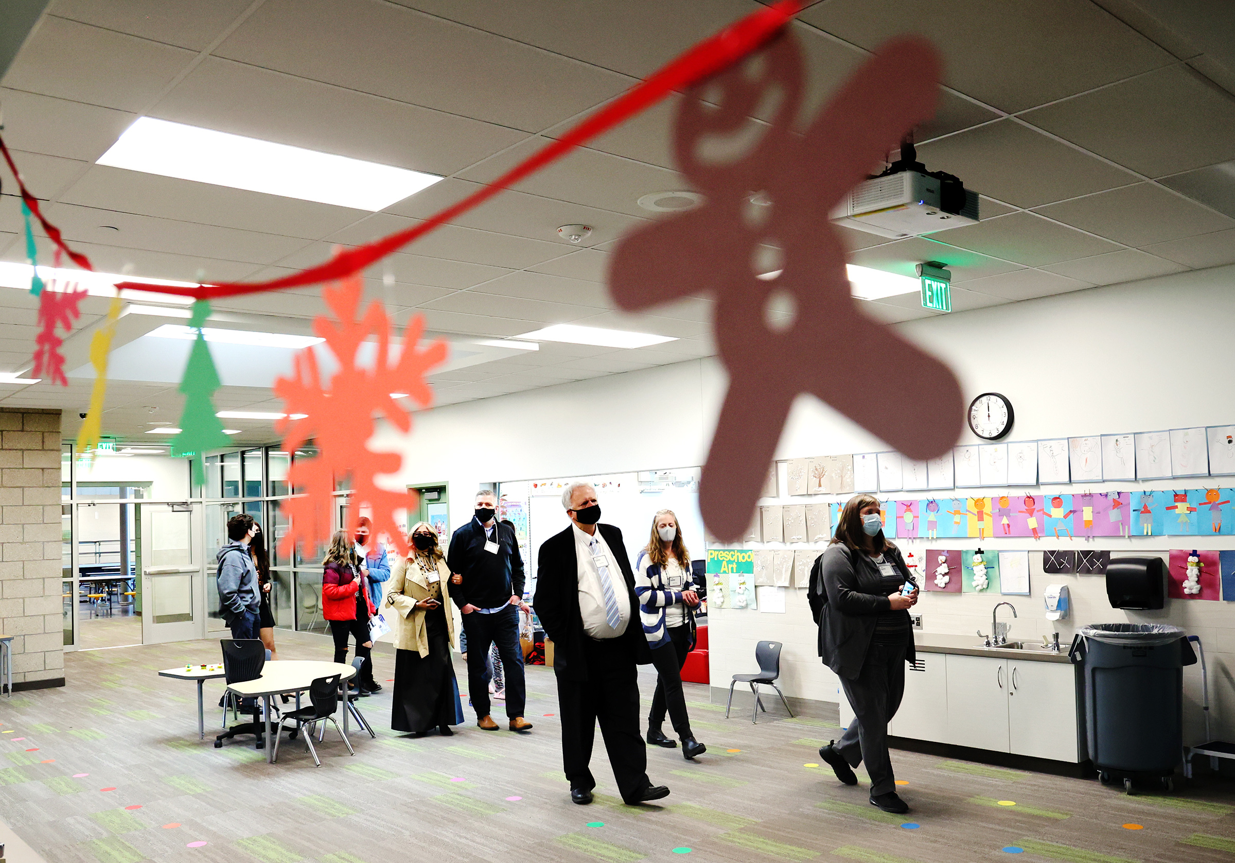 Members of former Utah Gov. Olene Walkerâs family tour a new elementaryÂ school bearing her name following a ribbon-cutting ceremony at the South Salt Lake facility on Friday, Dec. 4, 2020.