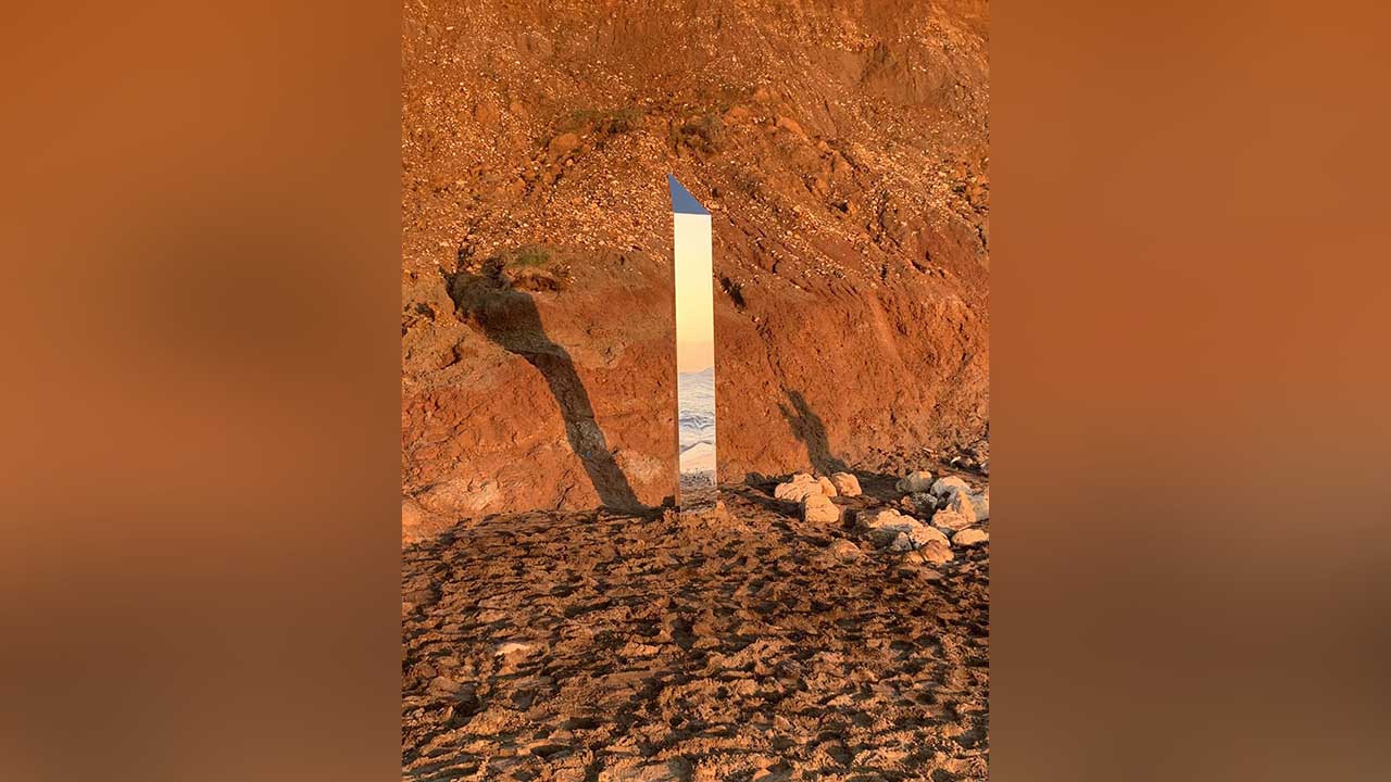 Another monolith has appeared, on the Isle of Wight, off the south coast of England.
