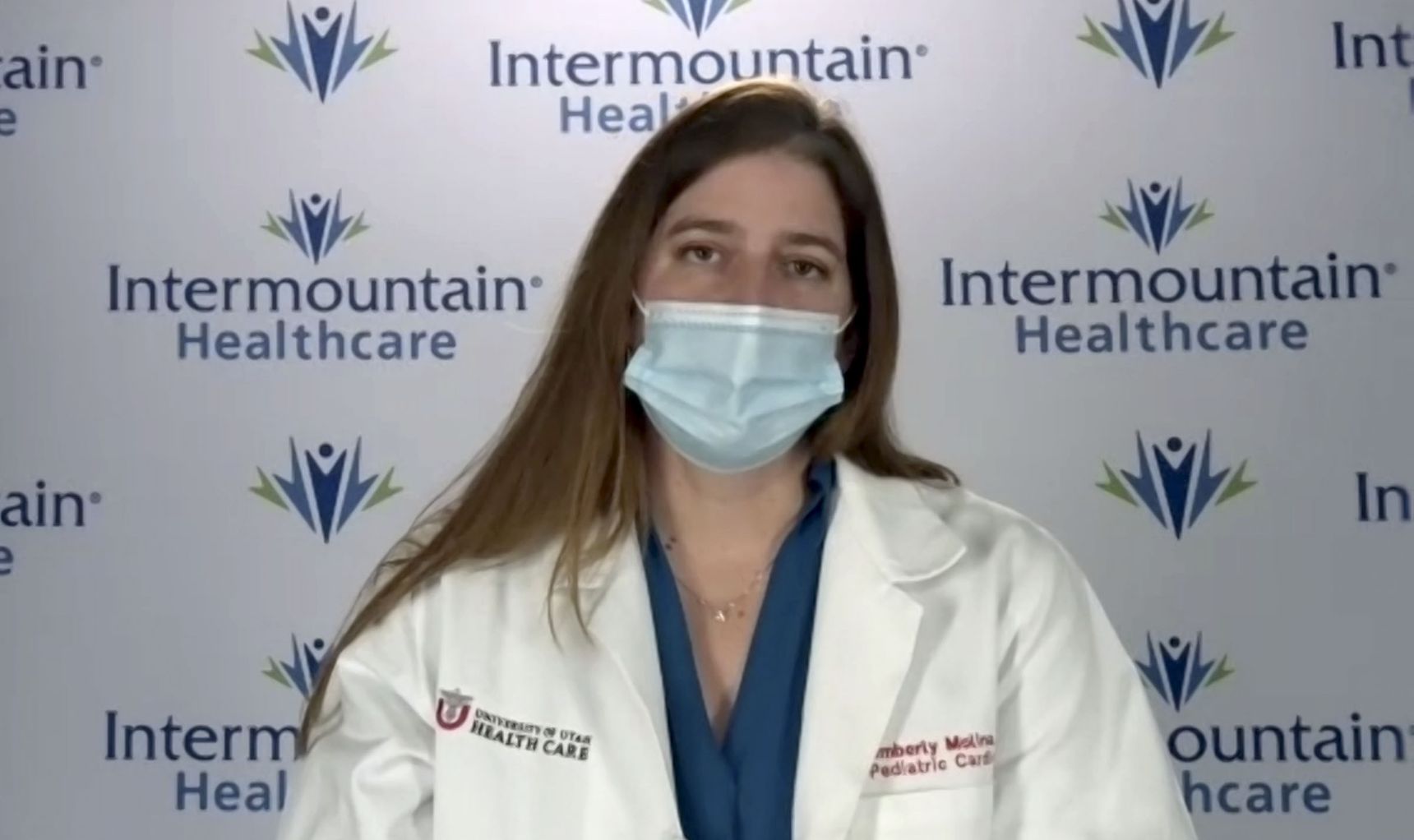 Dr. Kimberly Molina, Primary Children’s Hospital medical director of heart transplantation, speaks in a Zoom meeting celebrating the 35th anniversary of Utah Affiliated Transplant Hospitals Cardiac Transplant Program, a collaboration between Intermountain Healthcare, University of Utah Health and the George E. Wahlen Department of Veterans Affairs Medical Center Medical Center, on Wednesday, Dec. 9, 2020. The program has performed 1,549 heart transplants in more than three decades.