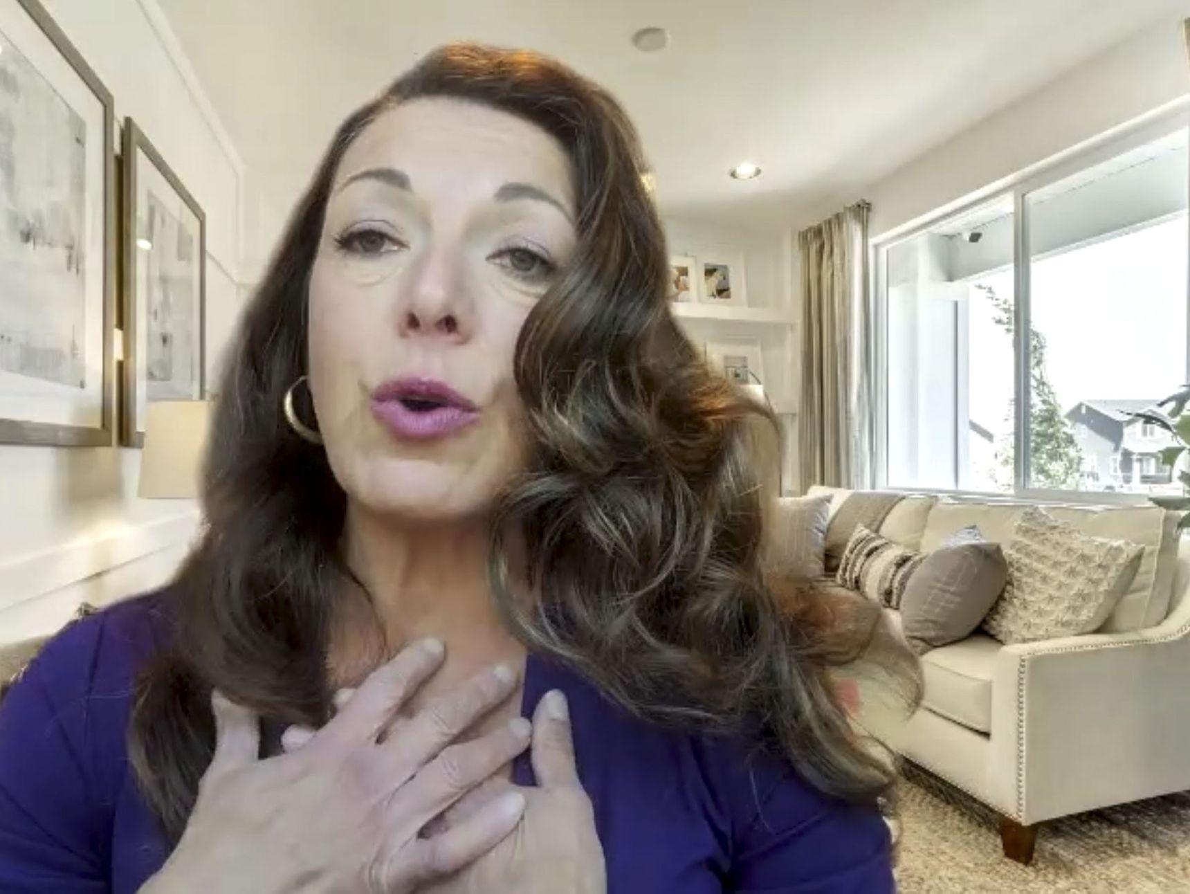 Claire Arslanian Larson talks about getting her heart transplant in a Zoom meeting celebrating the 35th anniversary of Utah Affiliated Transplant Hospitals Cardiac Transplant Program, a collaboration between Intermountain Healthcare, University of Utah Health and the George E. Wahlen Department of Veterans Affairs Medical Center Medical Center, on Wednesday, Dec. 9, 2020. The program has performed 1,549 heart transplants in more than three decades.