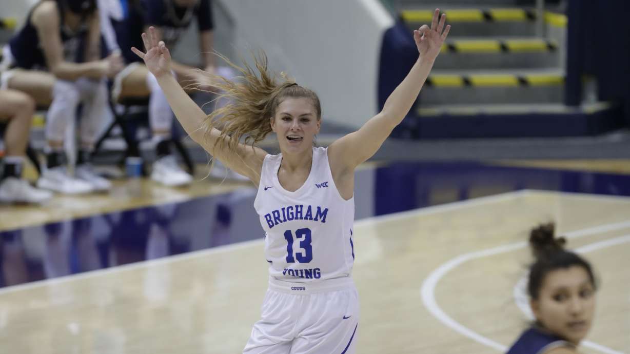 BYU guard Paisley Johnson Harding against Montana State, Thursday, Dec. 10, 2020 in the Marriott Center.