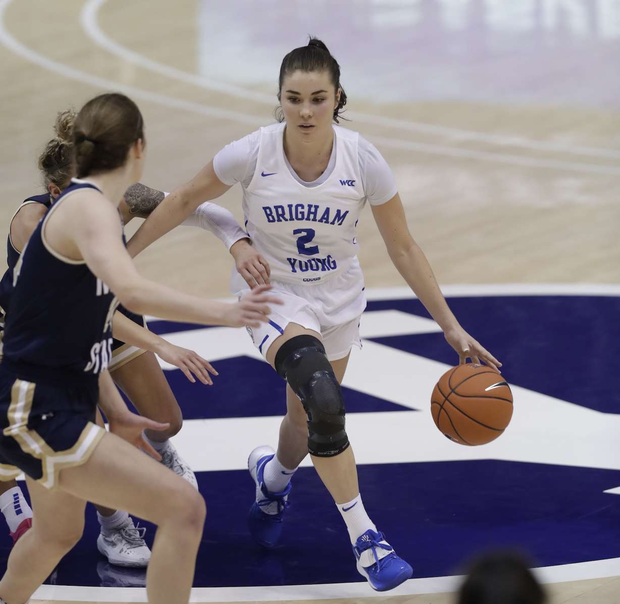 BYU guard Shaylee Gonzales against Montana State, Thursday, Dec. 10, 2020 in the Marriott Center.