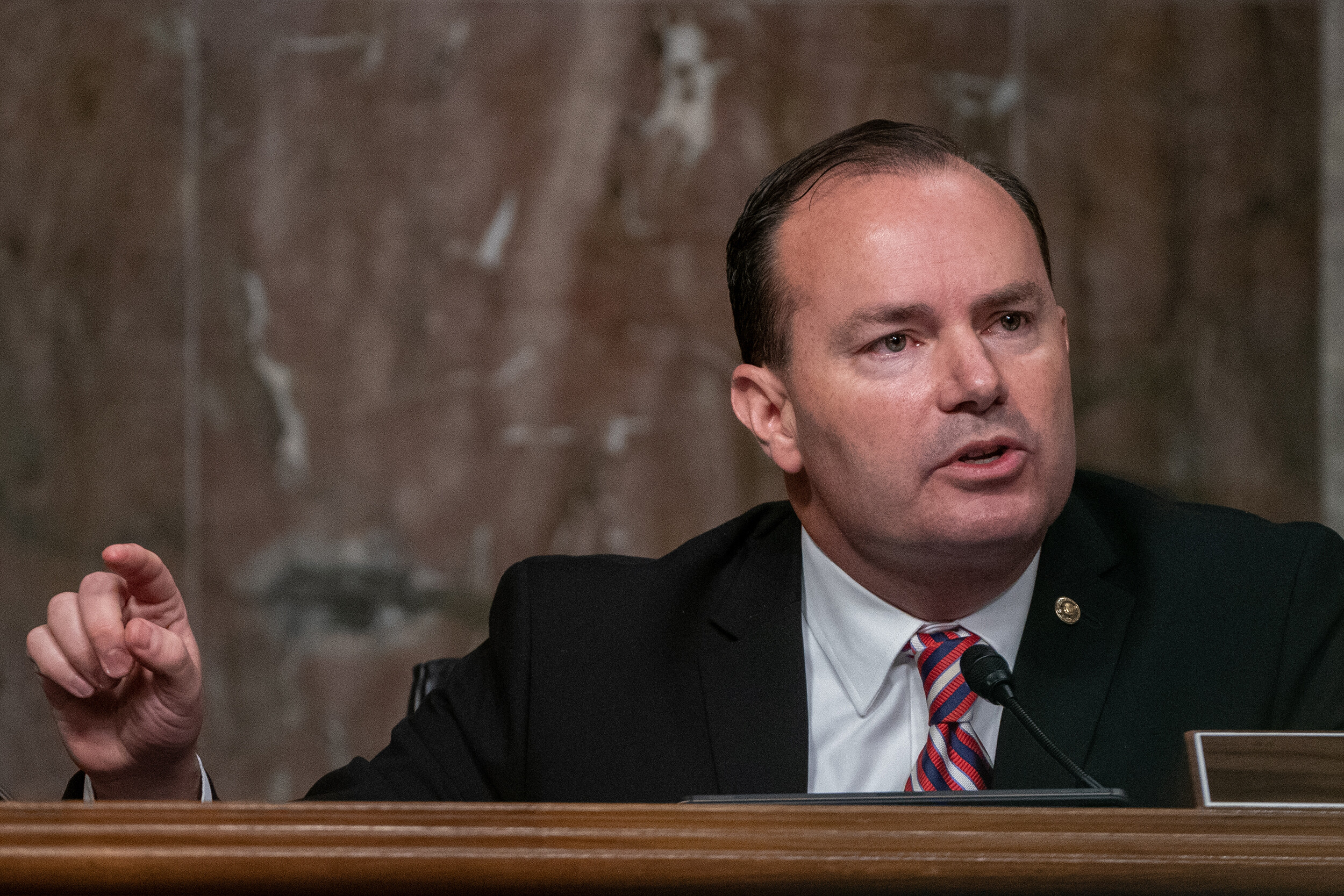 Utah Sen. Mike Lee blocks votes to establish Smithsonian museums for Latinos and women. In this image, Lee speaks during a hearing of the Senate Judiciary Committee on September 30, 2020 in Washington, DC.