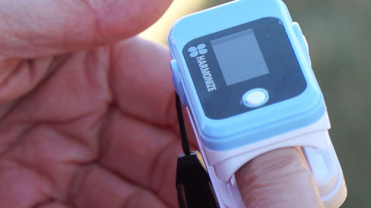 Intermountain Healthcare's COVID Remote Patient Monitoring Program allows patients to measure their own oxygen levels at home through an oximeter which connects to an app on their phone.