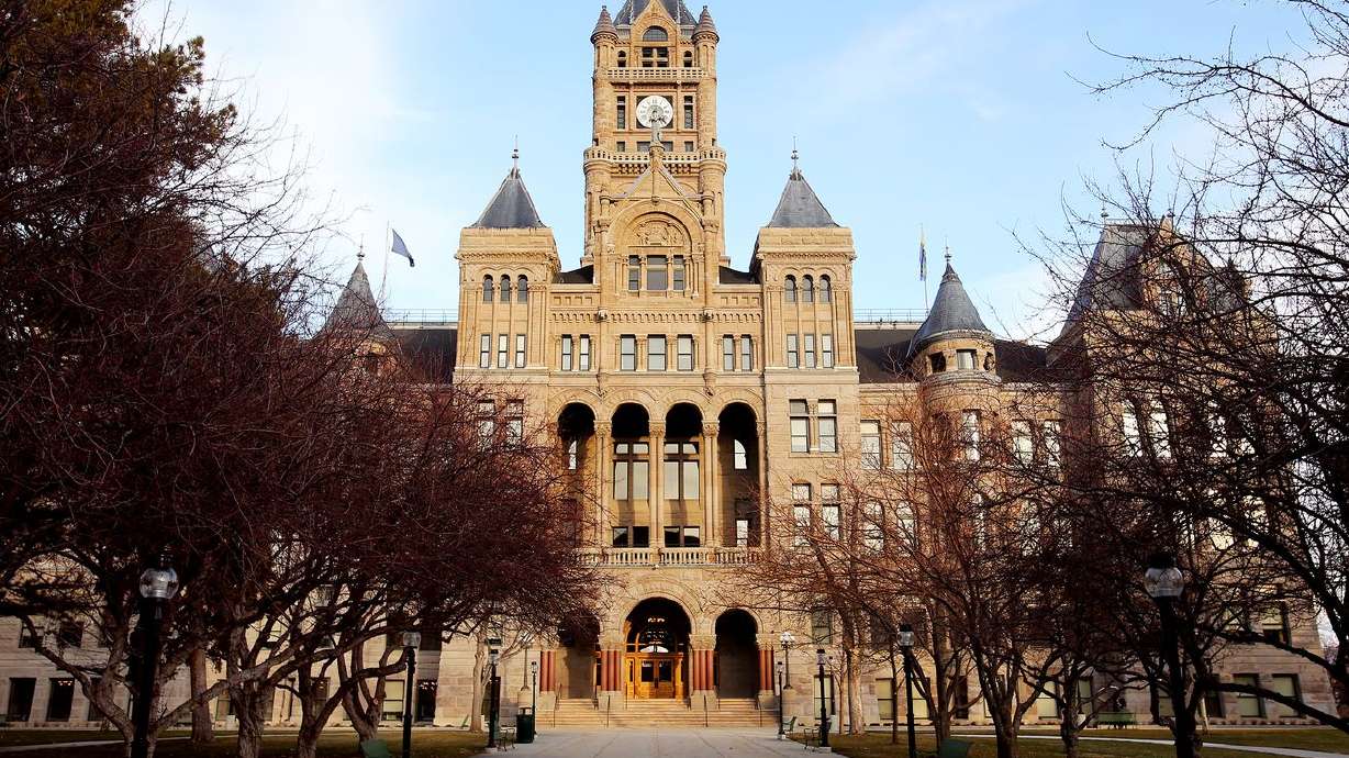 The Salt Lake City-County Building is pictured on
Tuesday, Feb. 18, 2020.