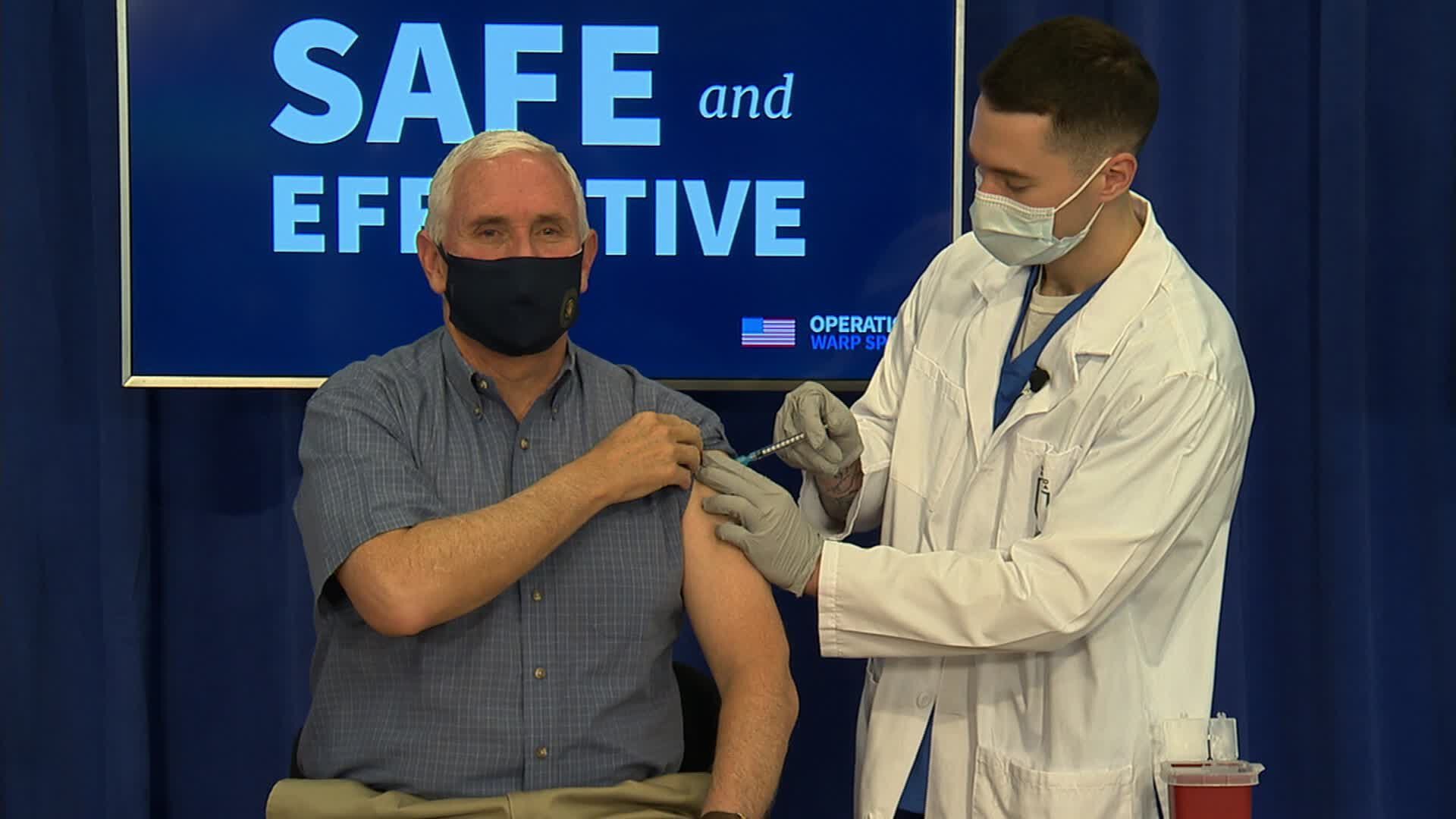 Pence receives coronavirus vaccine Friday morning