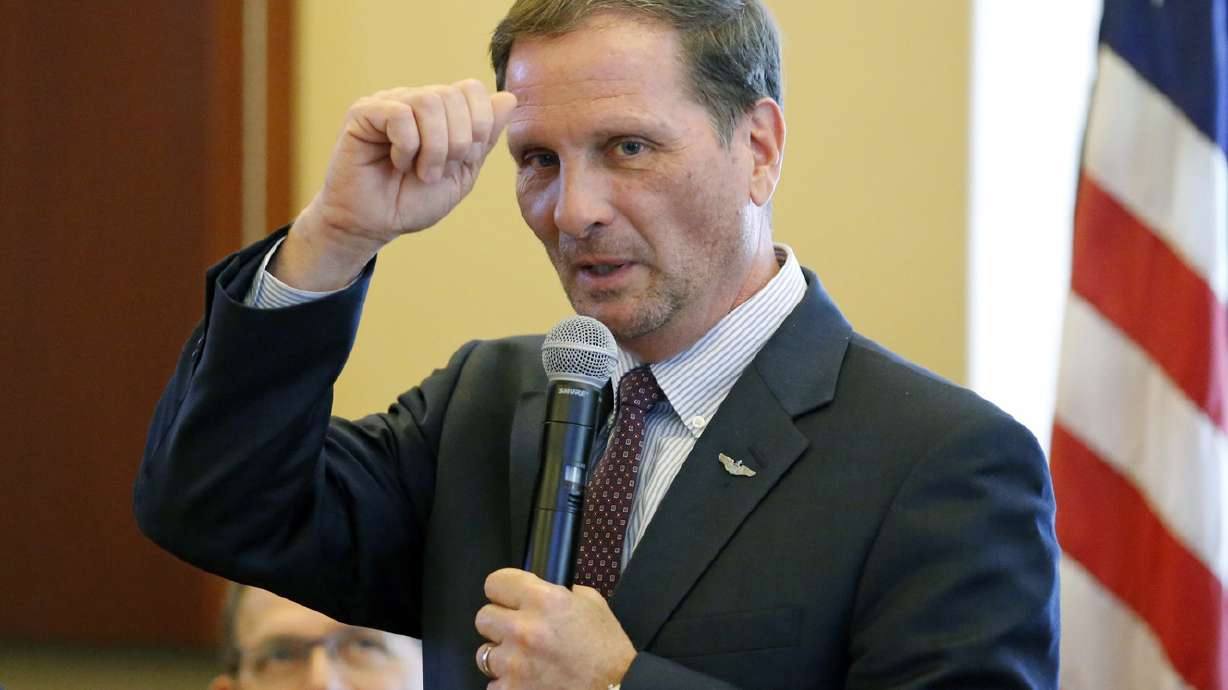 Utah Republican Rep. Chris Stewart speaks Jan. 23, 2018, at the state Capitol in Salt Lake City. A video secretly recorded of Utah educators discussing critical race theory or LGBTQ teaching concepts was posted by Fox television personality Brian Kilmeade on his Twitter page Jan. 27. It was retweeted by Rep. Chris Stewart.