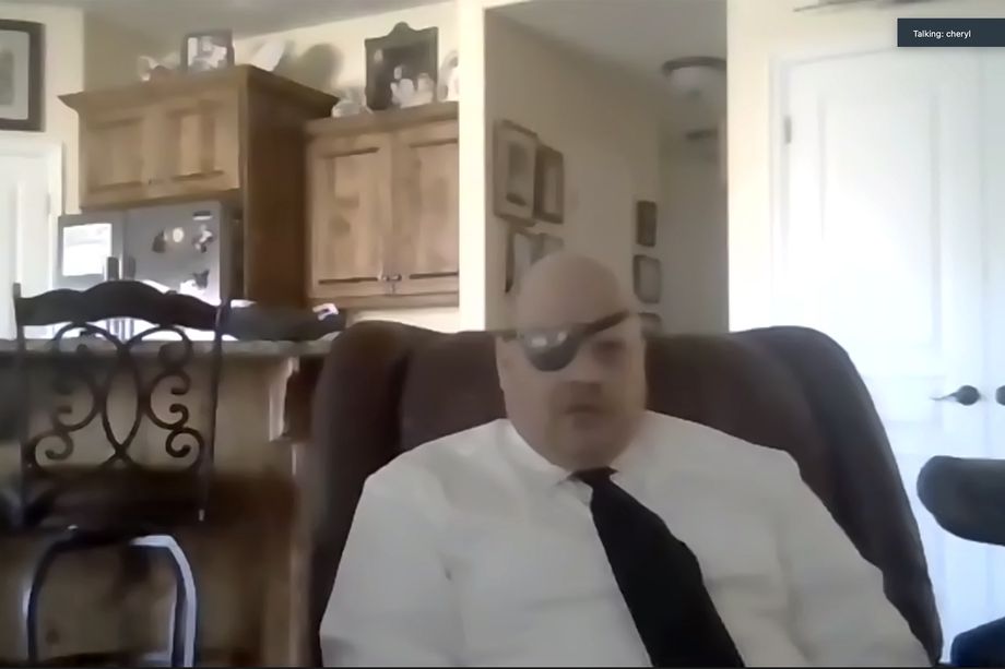 Joey Herold speaks with Salt Lake attorney Robert Sykes during a Zoom press conference from his home in St. George Utah on Monday, Dec. 21, 2020. Herold lost his right eye after a confrontation with police in 2019. 