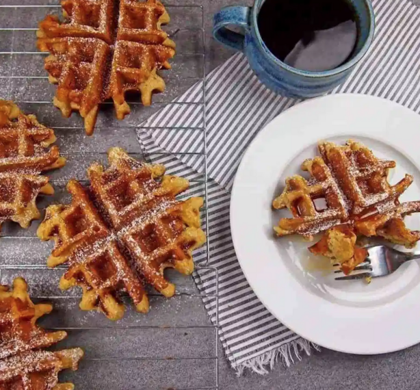 Spiced Eggnog Waffles