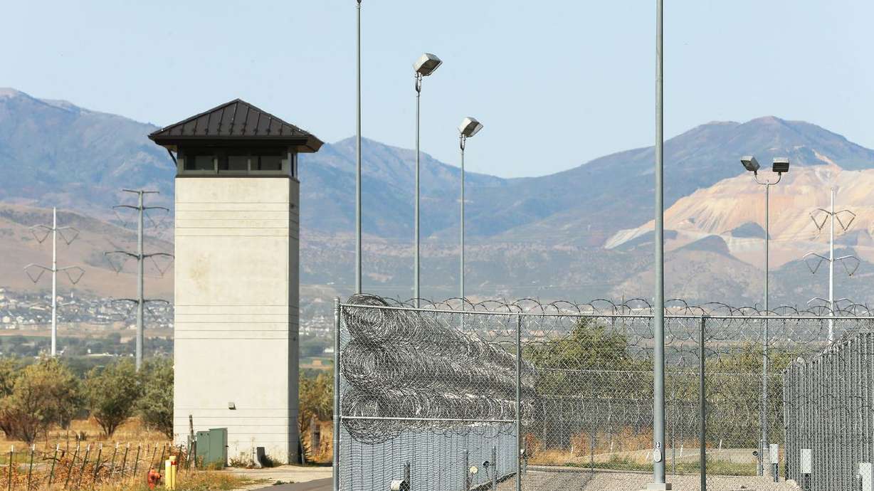 A guard tower at the Utah State Prison on Monday, Sept.
14, 2020.