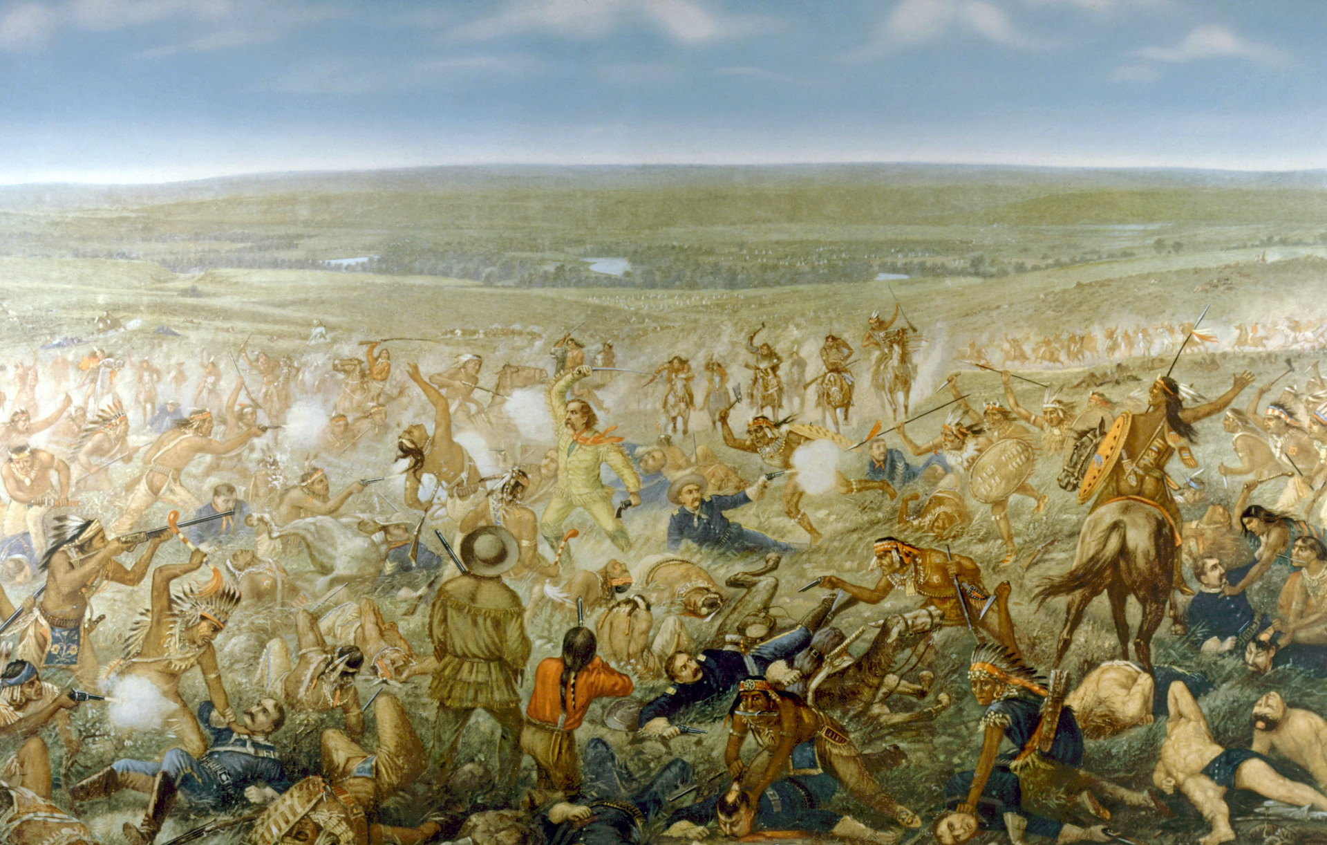 General George Armstrong Custer's Last Stand at the Battle of Little Bighorn, 1876