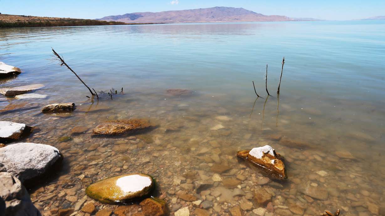 Utah Lake's Lincoln Beach is pictured on Tuesday, June 23, 2020. The Utah Lake Commission and partners are pilot-testing two different treatments for algae at the lake. Lindon Marina and Lincoln Beach marina will both undergo treatments this summer. Both locations will be accessible for recreation use and the difference in water quality will be noticeable.