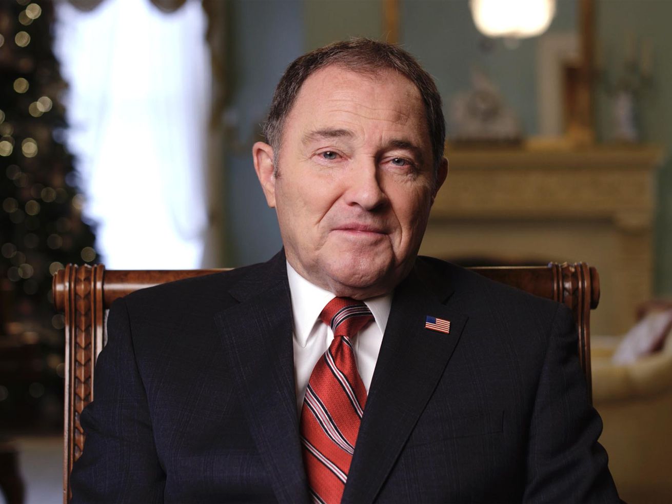 Outgoing Utah Gov. Gary Herbert gives a farewell speech
in a prerecorded video message on Monday, Dec. 28, 2020.