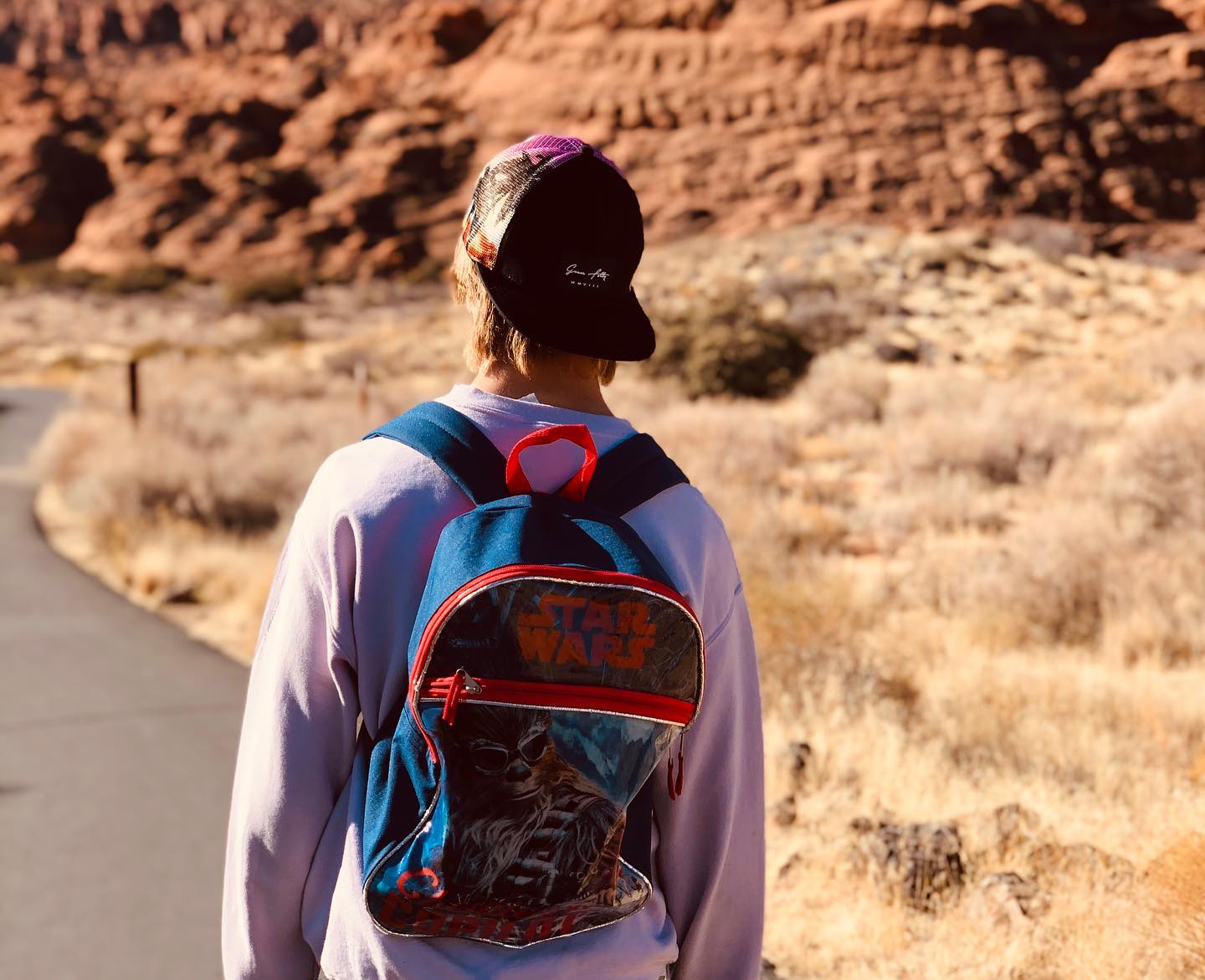 Arianne Brown's oldest son Anderson walks on a path in Snow Canyon State Park. "2021 will be the year of tomorrows," Brown says.