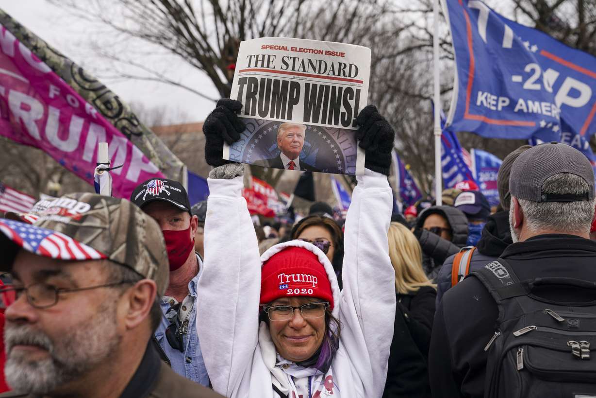 Trump supporters participate in a rally Wednesday, Jan. 6, 2021 in Washington.