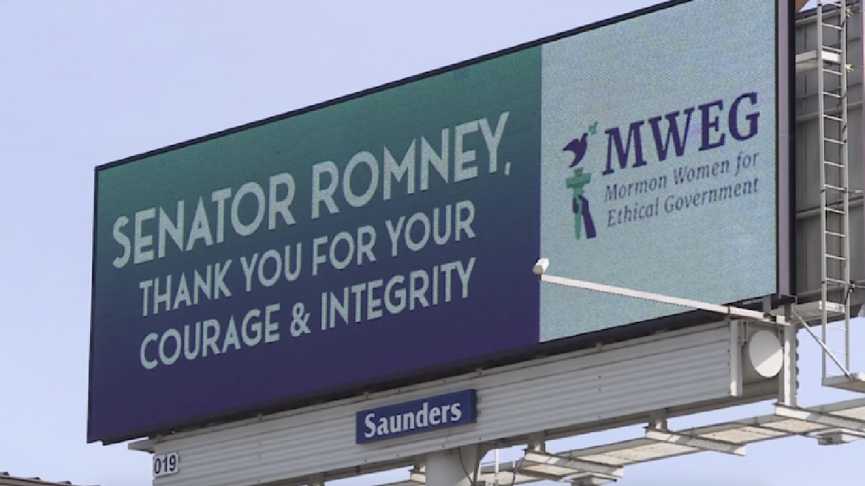 Billboards thank Romney, Curtis for response to Capitol violence