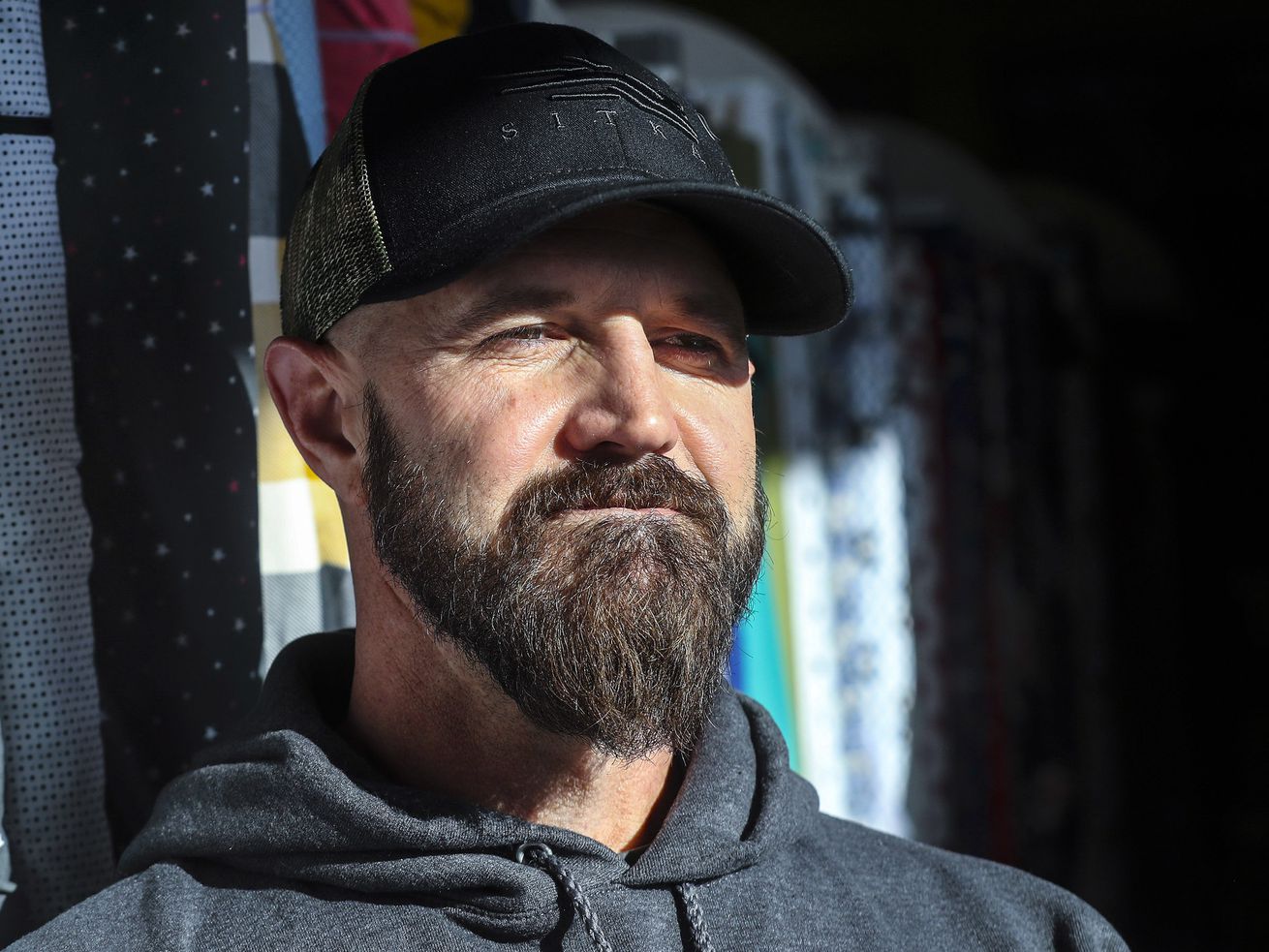 Wayne Dallas North, a service technician for Nuttall’s
Sewing Centers, poses for a portrait at the sewing center’s
Riverton location on Thursday, Jan. 7, 2021.