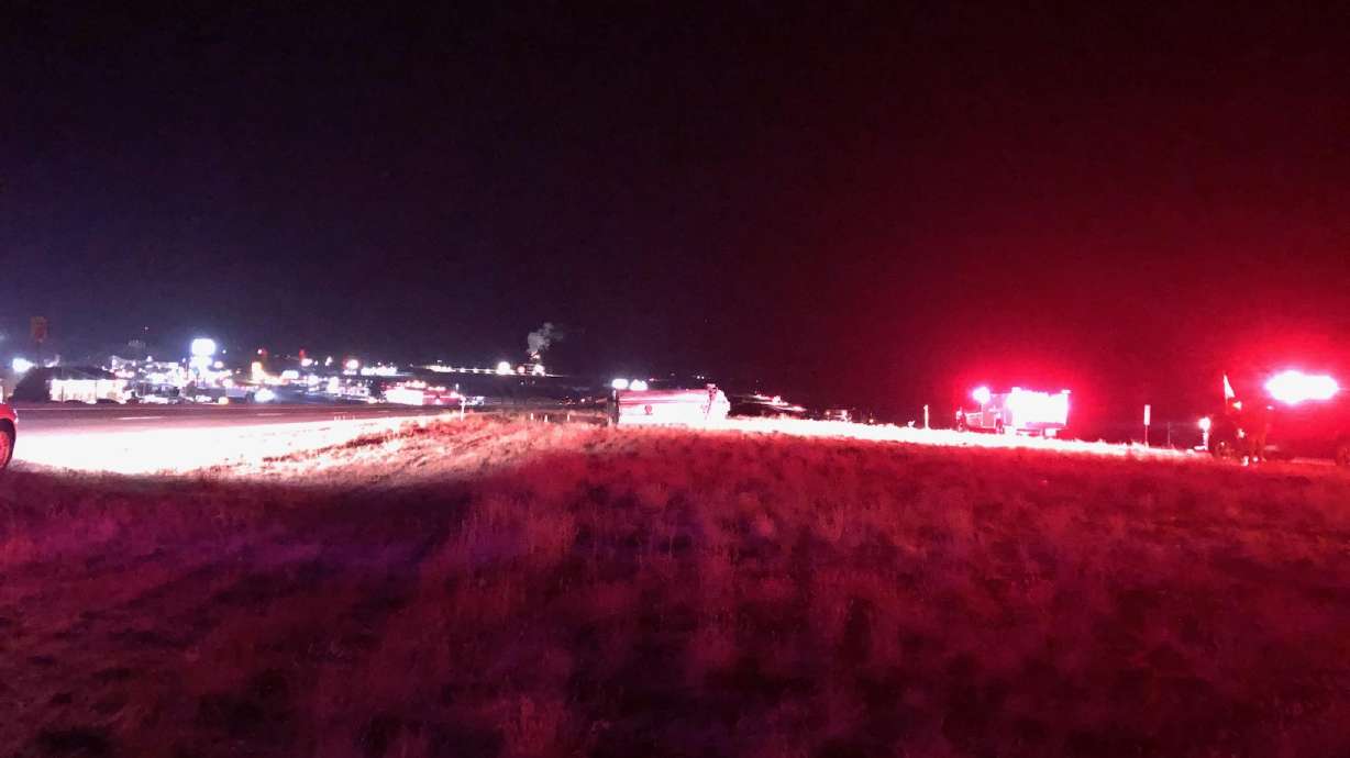 Crash closes I-15 near Nephi Tuesday, Jan. 12, 2021.
