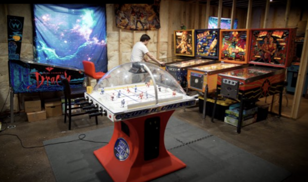 While Thomson's basement looks full, most of his machines are currently rented out.