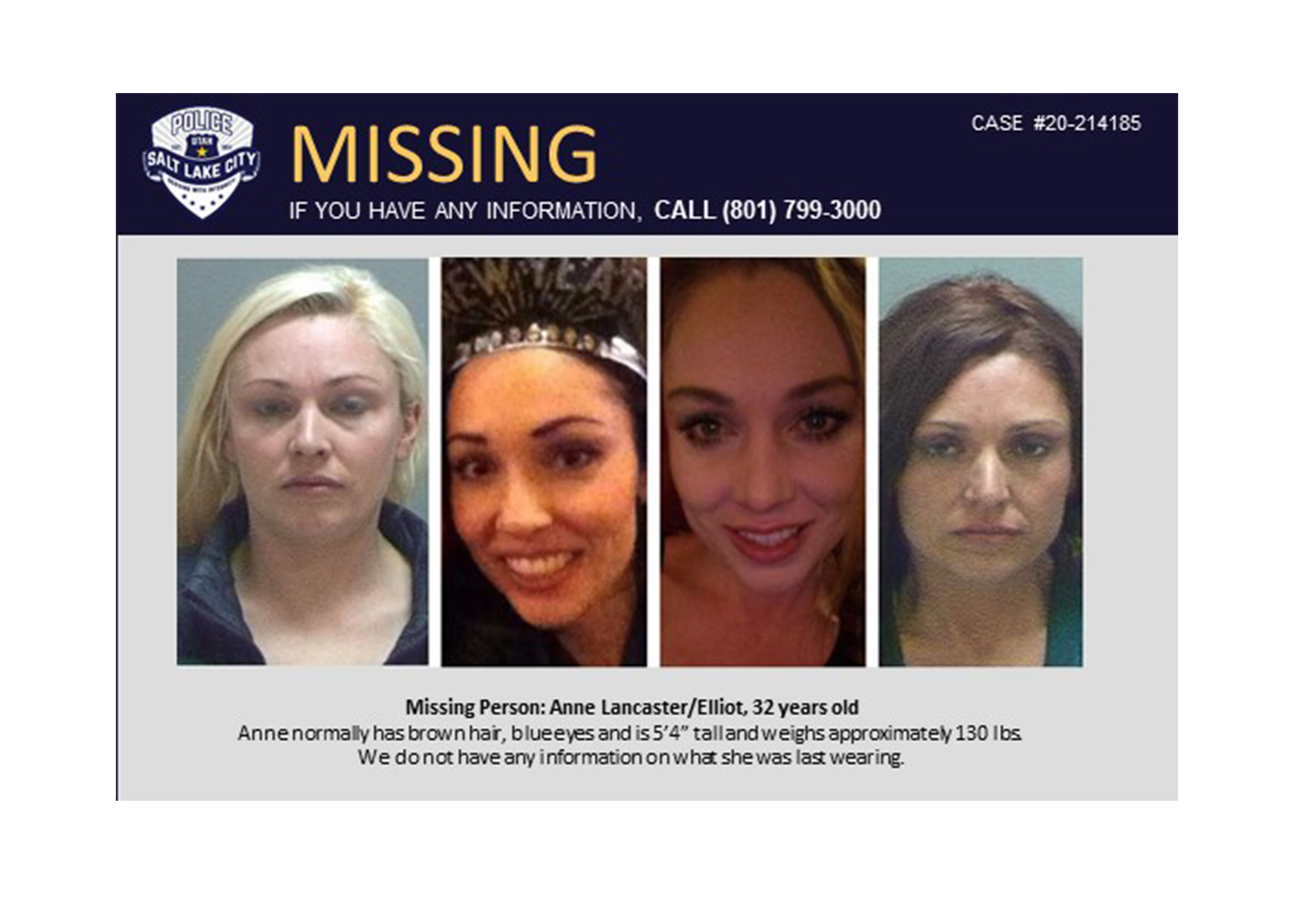 Salt Lake City police asking for public's help in finding missing woman