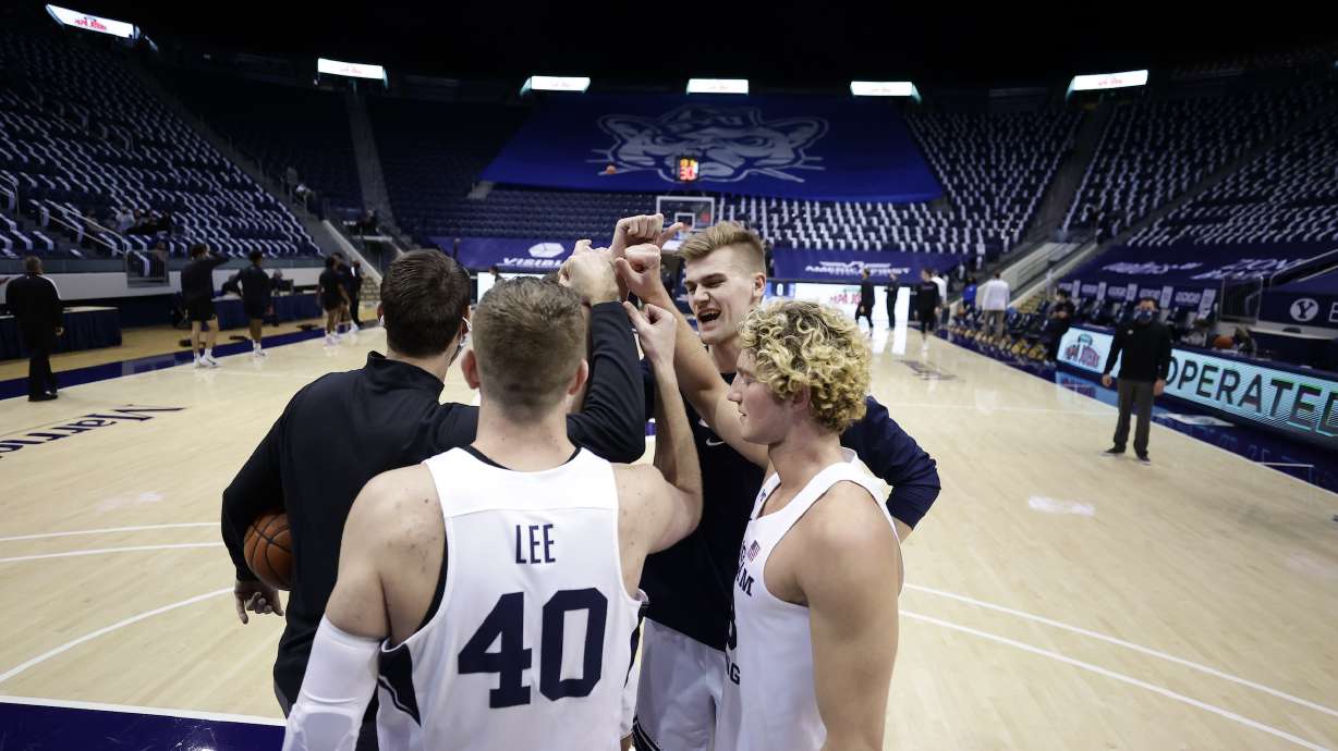 BYU basketball against Portland, Thursday, Jan. 21, 2021 in Provo, Utah.