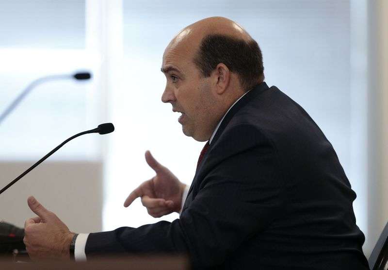 Rep. Walt Brooks, R-St. George, sponsor of HB60, speaks
to members of the House Judiciary Standing Committee at the Capitol
in Salt Lake City on Friday, Jan. 22, 2021.