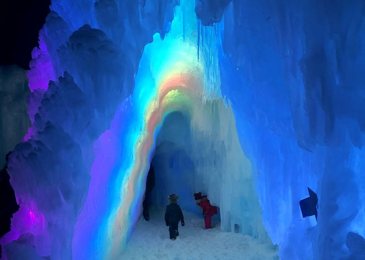 With tunnels, sculptures, and even the chance to go down an icy slide, the Ice Castles are a truly unique experience.