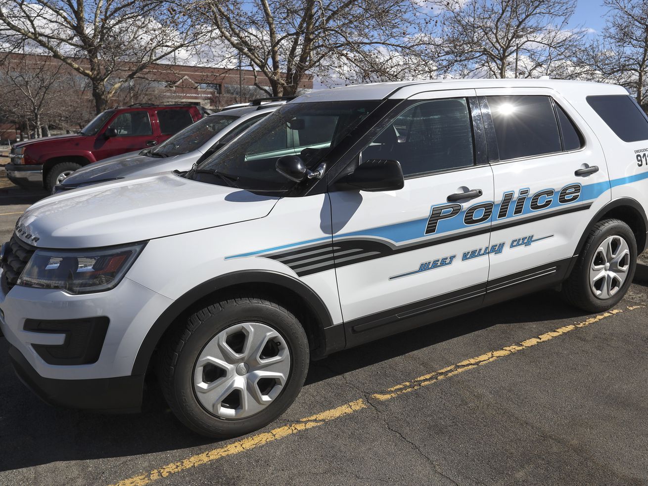 A West Valley City police vehicle is pictured on
Monday, Feb. 24, 2020.