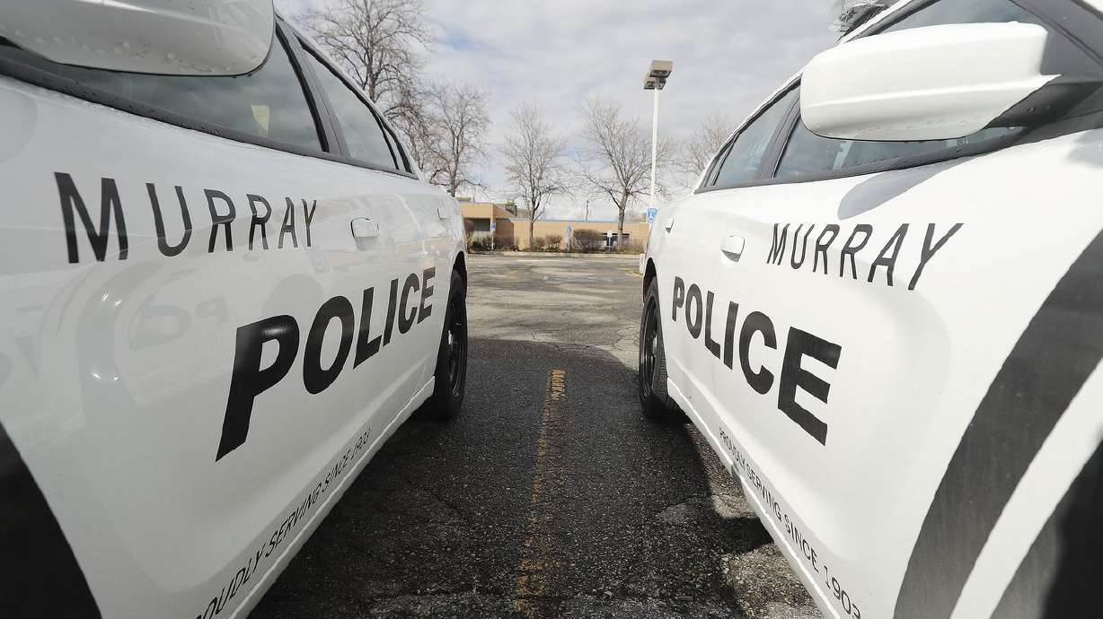 Murray police cruisers are pictured on Sunday March 8,
2020.