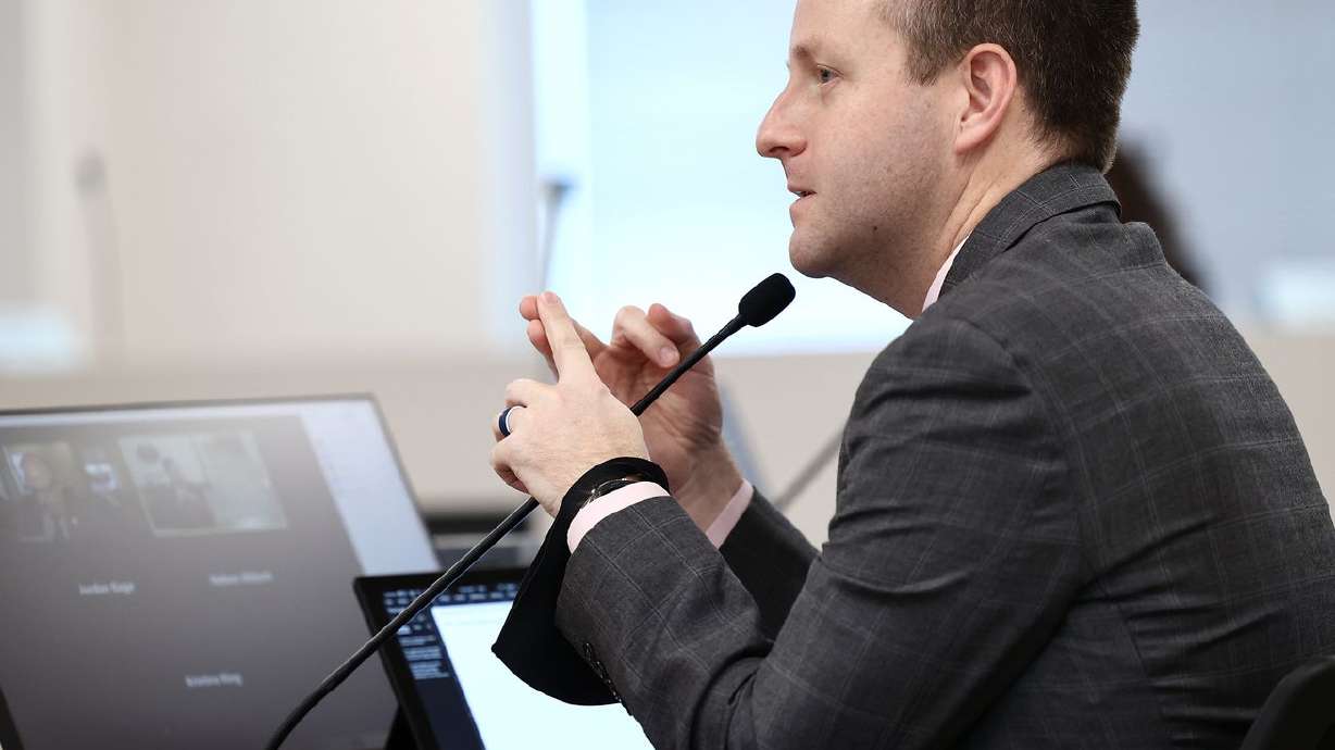 Rep. Brady Brammer, R-Highland, during a House Judiciary Standing Committee at the Capitol in Salt Lake City on Jan. 27, 2021. Brammer is proposing a bill for the 2022 session that would create a task force to consider legalizing psychedelic drugs for those with certain mental health issues.
