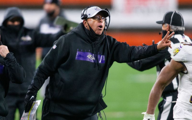 FILE PHOTO: Dec 14, 2020; Cleveland, Ohio, USA; Baltimore Ravens assistant coach David Culley during the fourth quarter against the Cleveland Browns at FirstEnergy Stadium. Mandatory Credit: Scott Galvin-USA TODAY Sports