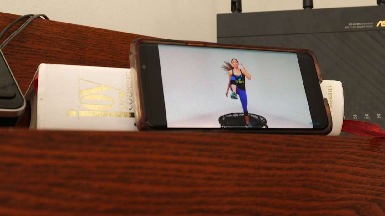 Celeste Miller will either jump while watching her favorite TV show or will pull up a workout video on YouTube to follow along with.