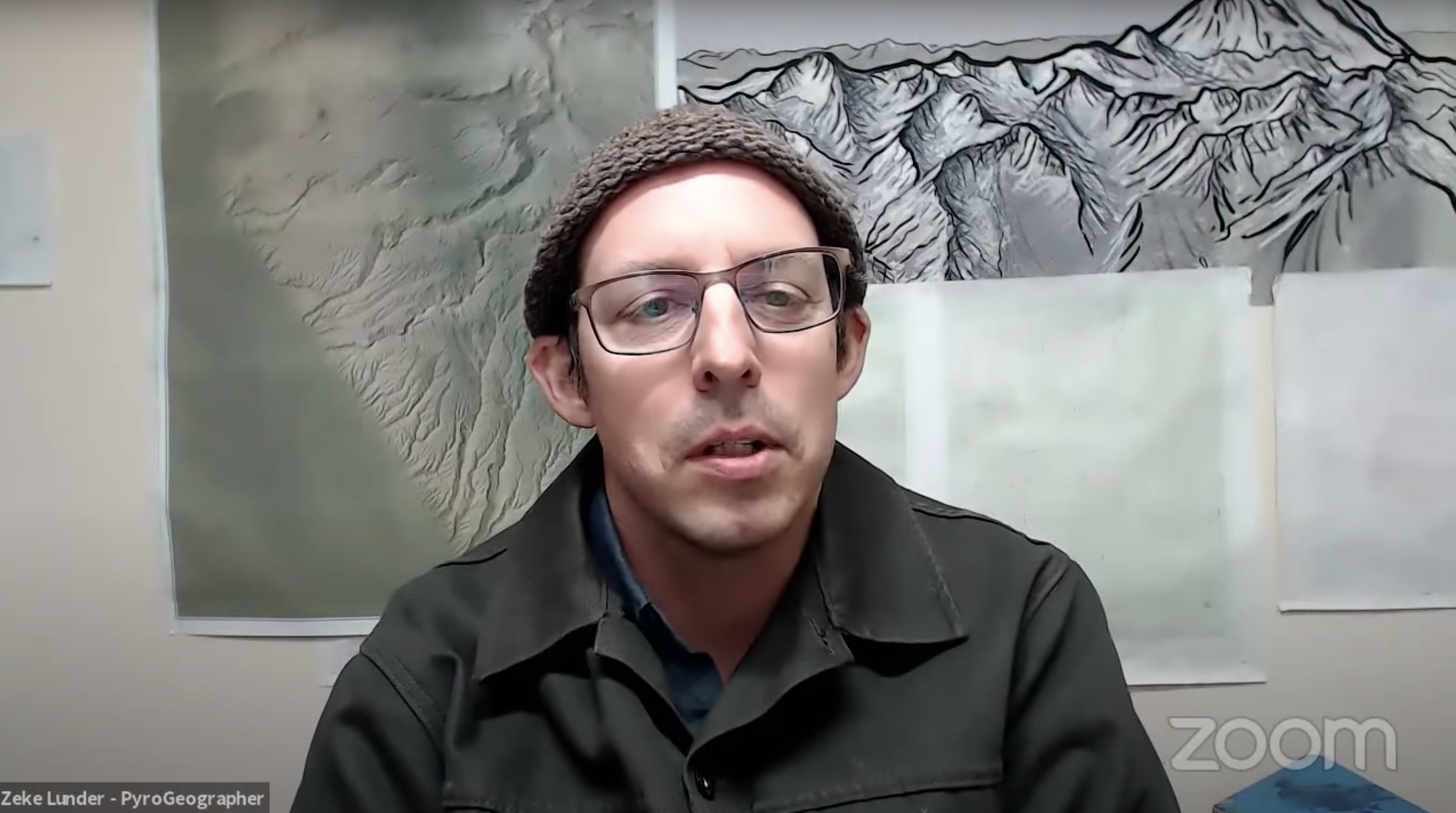 Zeke Lunder, a pyrogeographer featured in the 2021 Sundance Film Festival selection "Bring Your Own Brigade," discusses the documentary during a virtual question-and-answer session on Friday, Jan. 29, 2021.