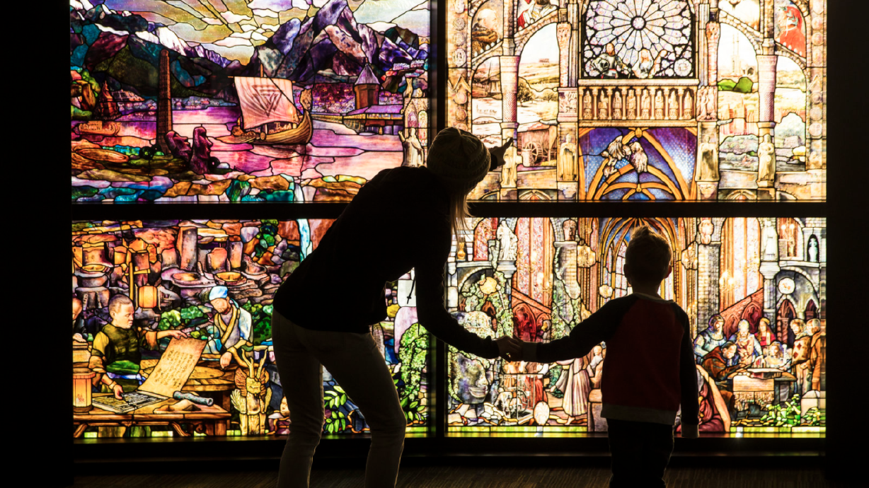 Take glass art classes or buy glass art from local, renowned experts