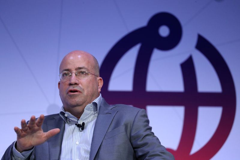 FILE PHOTO: CNN President Jeff Zucker attends a keynote event at the Mobile World Congress in Barcelona, Spain, February 26, 2018. REUTERS/Sergio Perez/File Photo