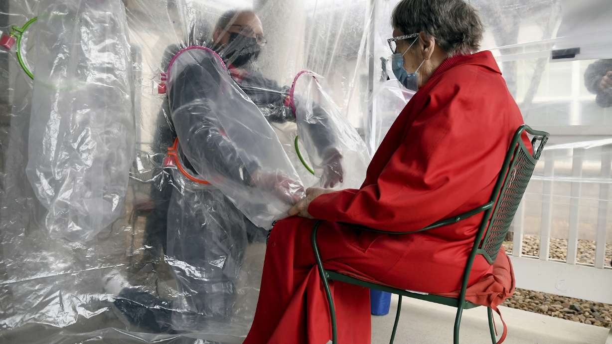 'Hug tent' provides safe embraces at Colorado elderly home