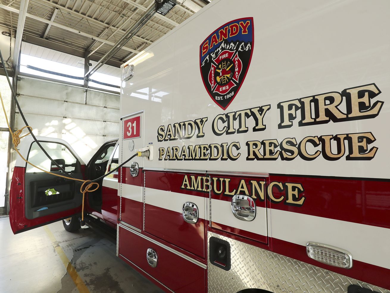 Sandy ambulance is pictured on Thursday Oct 1, 2020.