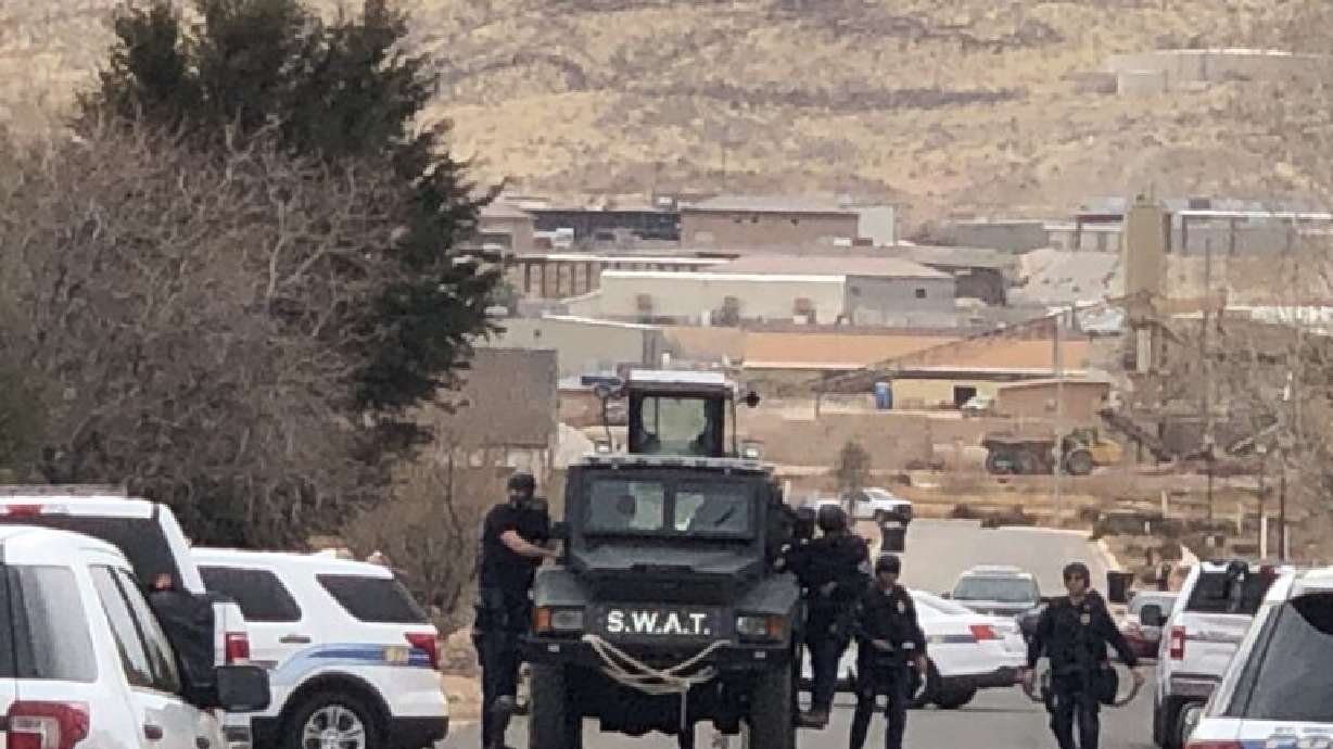 St. George Police Department’s SWAT team responds to a domestic disturbance on East 3770 South in Little Valley, Utah, Feb. 9, 2021.
