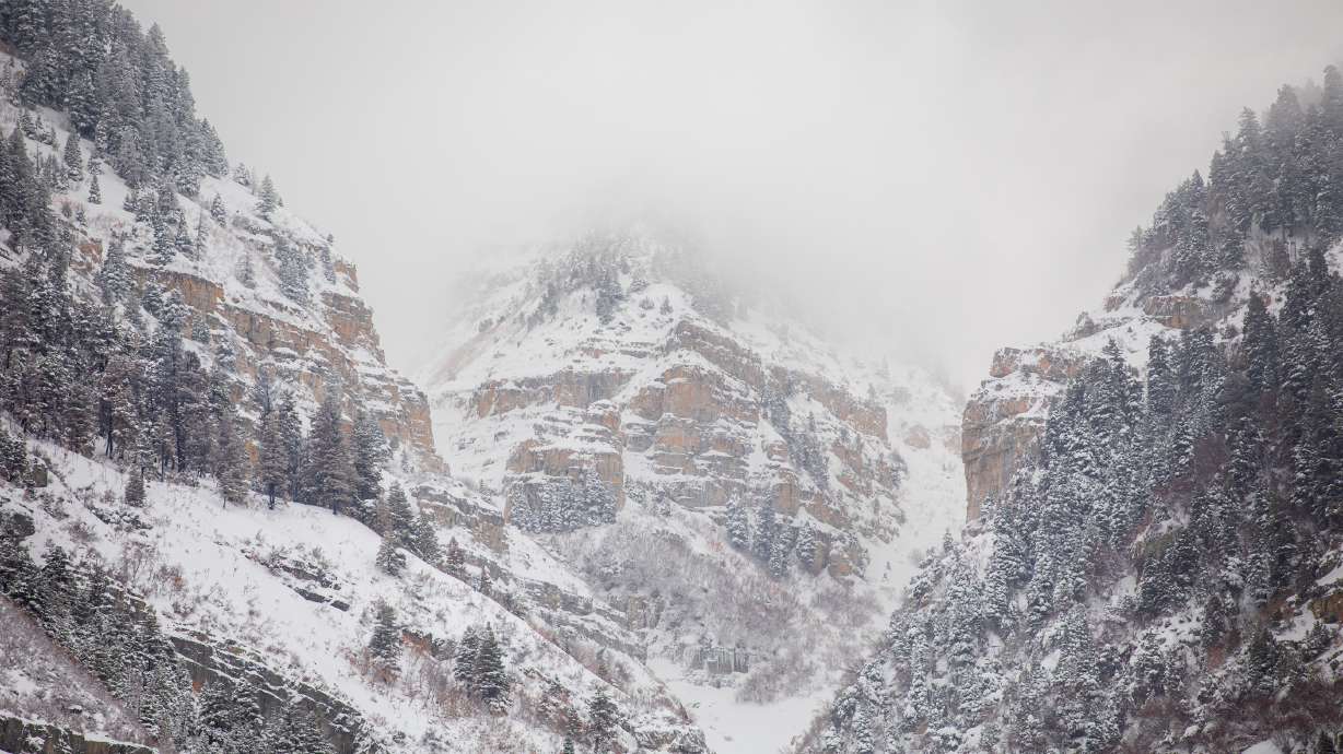 Snow at Provo Canyon on Saturday, Jan. 30, 2021.