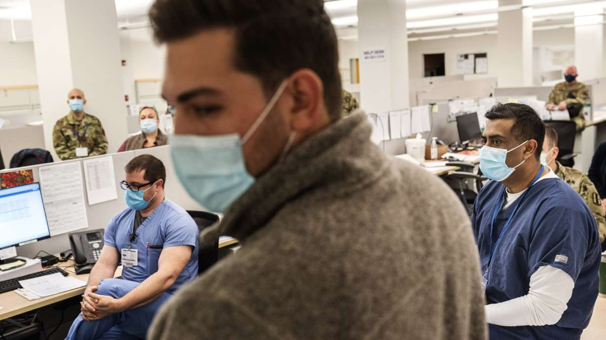 AP PHOTOS: A look inside a modern COVID-19 'field hospital'